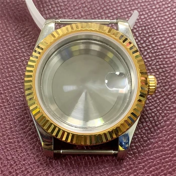 1 komplekt 41mm Roostevabast Terasest Watch Juhul Ring Bezel (w/Sapphire Peegel 3135 Automaatne Liikumine Tarvikud