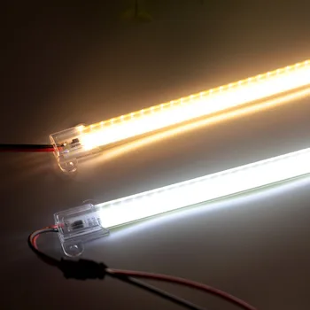 100tk LED Riba Kerge COB LED Raske Riba 220V 50cm 100cm Ühendatavus Seeria Jäik Riba Kapp LED päevavalguslambid