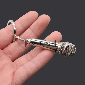 100tk Mini Sulam, Mikrofon Key Keti Ripats Võtmehoidja Pool Soosib Külalistele Suveniirid Juhul Sünnipäeva Kingitus