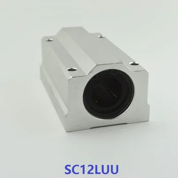 100tk/palju SC12LUU SCS12LUU pikk tüüp lineaarne juhul ühik lineaarne kuullaager libistades block 12mm lineaarne võlli CNC ruuteri