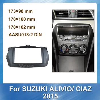 2 Din Auto Auto Raadio Mms sidekirmega jaoks Suzuki Alivio CIAZ Stereo Paneel Dash Mount Sisekujundus
