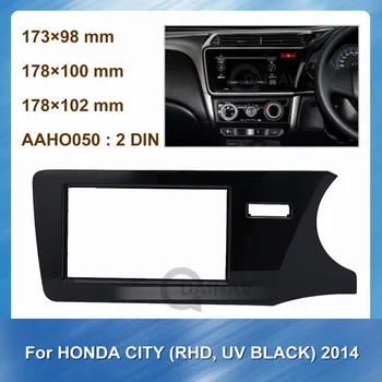 2 Din Auto Raadio Sidekirmega Raami Honda City RHD UV-MUST Auto Auto Stereo-Adapter, Paneel Paigaldamine Armatuurlauale Kriips Komplekt