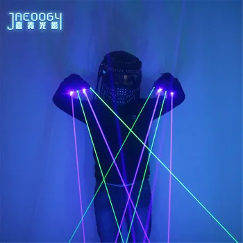 2021 Kõrge kvaliteediga sinine, roheline laser kindad baar tulemuslikkuse hõõguv kostüüm rekvisiidid õhtul pool DJ tantsu päevavalgus kindad