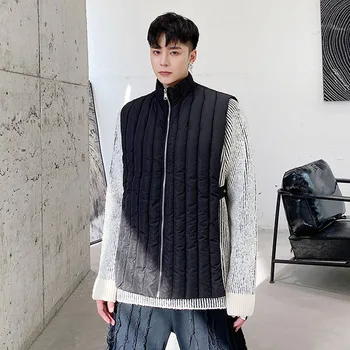 2021 Uued Meeste Talve Puuvillane Polsterdatud Paksenema Vest Mantel Mees Naiste Jaapan Korea Fashion Streetwear Näita Vabaaja Vest Jope