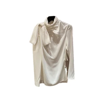 2021 Uus aasta Sügisel Ebaregulaarne Daamid T-särk (Solid Color Slim Mood Naine Tee Vabaaja Elegantne Kõrge Kvaliteediga Naiste Topid T1049