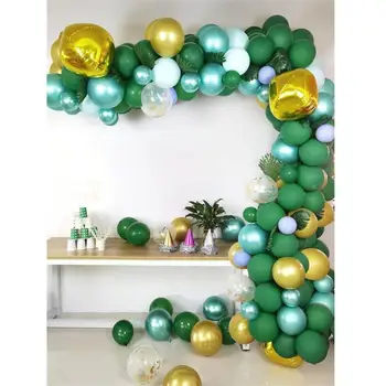 2Set Jungle teema poole teenetemärgi õhupalli kett sobiks,vesi sinine,tume roheline õhupall,DIY isiku tausta seina kaunistamiseks õhupall