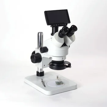 7X-45X 4K Simul Fookuskaugus microscopio digitaalse para electronica Trinocular Stereo Mikroskoop 16MP HDMI LCD Monitor Mikroskoobi Kaamera