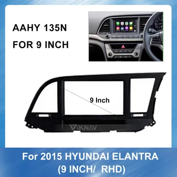 9 Tolline Auto Sidekirmega kohta Hyundai Elantra (RHD) Raadio GPS Stereo Paneel Dash Mount Kit Nägu Plaat Audio Raami Sisekujundus Bezel Facia