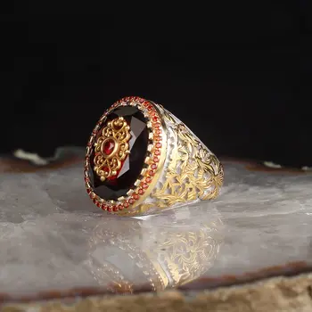 925 Sterling Hõbe Rõngad Meeste Rõngad türgi ehted Amber Ring, Meeste Ehted on Valmistatud Türgis Meeste Hõbe Sõrmus Mees Tarvik