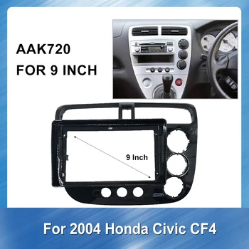 9Inch 2DIN autoraadio Multimeedia Mängija raami Honda Civic CF4 2004 Sidekirmega Paneeli Raami Kriips Komplekt GPS Navigation Paigaldus