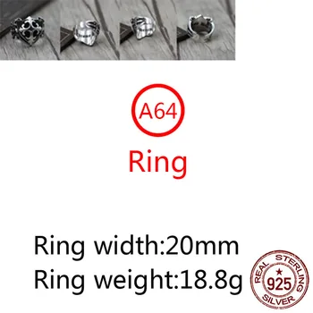 A64 925 sterling silver ring ehted retro isiksuse crusader lill avamist paar kuju kingitus sõpradele 2020. aasta uus kuum
