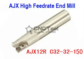 AJX12R C32-32-150 Nägu Lõpus Milling Cutter AJX Kõrge feedrate end mill,kiire Jahvatus-vahetatavad plaadid Milling Cutter