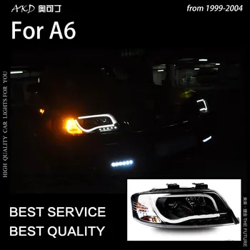 AKD Car Styling Pea Lamp Audi A6 Pesuseade 1999-2004 A6 C4 LED-Esitulede LED PÄEVATULED Hid Bi Xenon Pea Lamp Auto Tarvikud