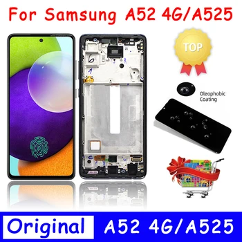 Algne LCD Samsung Galaxy A52 5G A526 LCD Ekraan Puutetundlik Digitizer Osad Samsung A52 4G A525 A525F A525M lcd