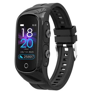 Bluetooth-HiFi headset nutikas käevõru südame löögisageduse, vererõhu -, spordi-mobiiltelefoni kõne sport watch fitness tracker käepael