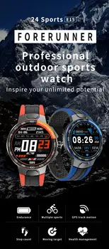 E15 Smart Watch Meeste Südame Löögisagedus, vererõhk IP68 Veekindel Ilm Sport GPS Track Fitness Algatusel Smartwatch PK P8 L5 L8 E13
