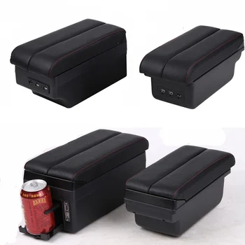 Eest MAAILMALE F0 taga kast kesk sisu karbi sisemusse Käetoed Ladustamise auto-styling tarvikud osa, mille USB-liides