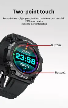 FD68 Smart Watch 2021 Naised Mehed Veekindel pulsikell Magada Nutikas Käevõru ios Android reloj intelligentne hombre
