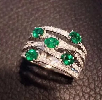 Füüsiline Ja Reaalne Smaragd ring Reaalne ja loomulik Emerald 925 sterling silver Fine naiste ehted