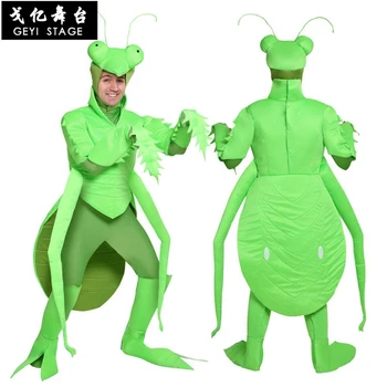 Halloween Roheline Kriket Mantis Putukate Kostüüm Jalad Täiskasvanud Meeste Kostüüm Kuum Koomiksitegelast Anime Cosplay Kostüümid Karnevali