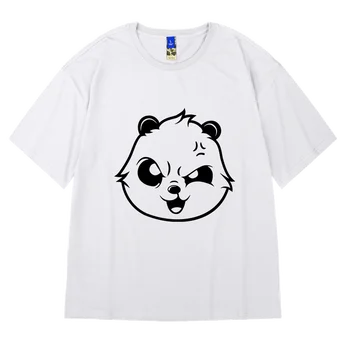Hiina Stiilis T-särk Mõõdus Street Bf Stiilis Suured Puuvill Rasva Trend Panda Lühikeste varrukatega Meeste ja Naiste Trend