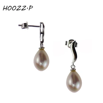HOOZZ.P Sterling 925 Valge 8-9mm AA Kvaliteet, Magevee Kultiveeritud Pärl Kõrvarõngas Paari Naiste