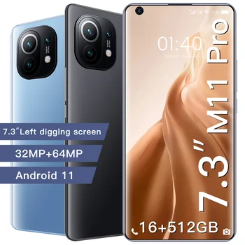 Hot Müük Galaxy M11 Pro 7.3 Tolline Mobiilne Telefon 6800mAh 10 Core 16+512 GB 32MP+64MP Full Screen Dual SIM 5G Android Nutitelefoni