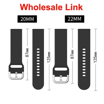 Hulgi-Link Pehme Watch Band Silikoonist Rihm 20mm 22mm Universaalne Käevõru Samsung Galaxy Huawei Xiaomi Amazfit Smartwatch