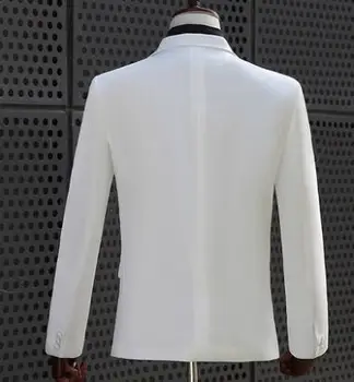 Inglismaa 2020 uute tulijate valge slim meeste pulm sobiks komplekt püksid mens tikitud sobib peigmees ametliku kleit, ülikond + pant + pael