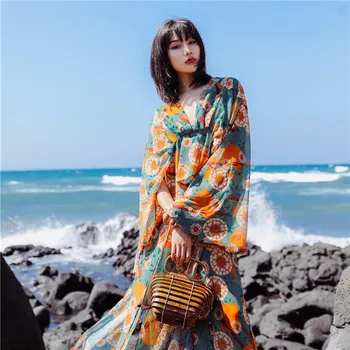 Jaapani kimono Põletatud Varrukad, V -Kaelus Särk + Püksid Sobivad Beach Moe Boho Mehhiko Hipi Etnilise Stiili Bohemian 2 Töö Komplekti
