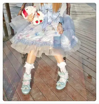 Jaapani magus lolita kingad tee poole vintage rihmad Korter kanna 1-3cm kawaii tüdruk cosplay kingad, mugavad naiste kingad loli cos