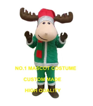 Jõulud põder maskott kostüüm põhjapõder kohandatud täiskasvanud suurus koomiksitegelast cosplay karnevali kostüüm 3344