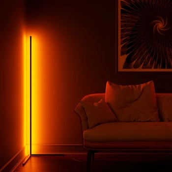 Kaasaegne Minimaalne RGB Põranda Lamp elutuba Kaunistused,Värviline Nurgas Seistes Kerge elutuba Indoor Lighting Fixtures
