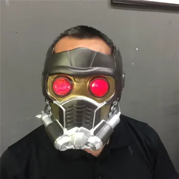 Kaitsjad Galaxy Kiiver, Mask Star Lord Cosplay Mask LED Tuled Halloween Pool Prop