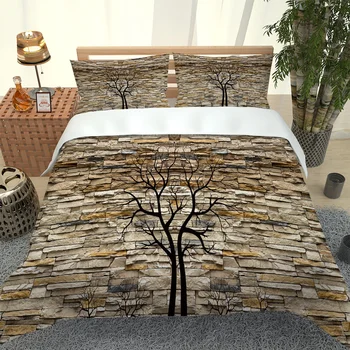 Kvaliteetne Voodipesu Komplektid Isiksuse kunsti-pruun tellis 3d vooditarbed dekoratiivne padi juhul