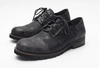 Kõrge Kvaliteediga must Madalad kingad Käsitöö Retro kingad meestele Ehtne Nahk Ring varba Meeste kingad, Moe-Lace-up vabaaja jalatsid