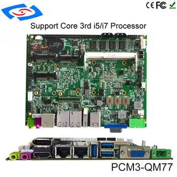 Kõrge kvaliteet, 4Gb ram, intel core i7 3537U protsessor Mini 3.5 tolline varjatud tööstus emaplaadi 2*LAN & 6*KOM Mainbord