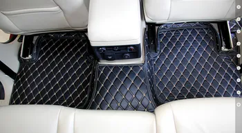 Kõrge kvaliteet! Custom auto põranda matid Parempoolse rooliga Ford Püüavad 7 istekohti 2019-2016 veekindel vaibad eest Püüavad 2017