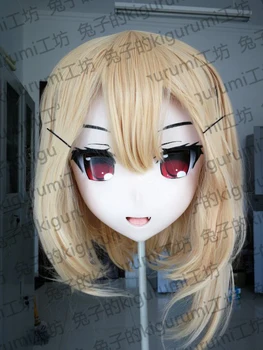 (Küülik 07) Käsitöö Naine Vaik Crossdress Ilus Tüdruk Pea Lolita Doll Mask Jaapani Anime Cosplay Kigurumi Mask Crossdresser