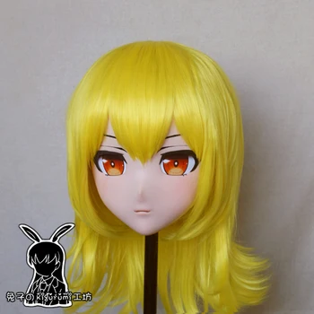 (Küülik 14) Käsitöö Naine Vaik Crossdress Ilus Tüdruk Pea Lolita Doll Mask Jaapani Anime Cosplay Kigurumi Mask Crossdresser