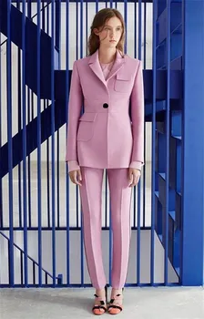 Lavendel Naiste Komplekt Daamid PantSuits Jope+Püksid Naiste Äri Ülikonnad, Pintsak Ametlik Office Ühtne Stiil Naiste Pükste PantSuit