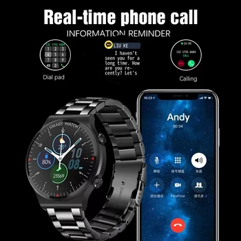LIGE 2021 Uus Smart Watch Mehed Terasest Bänd Veekindel Sport Fitness Südame Löögisageduse Bluetooth Kõne Käekell Mees Naiste Android ja IOS