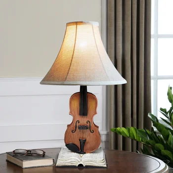 Loov isiksus, viiul, laua lamp magamistuba, kaasaegne lihtne tüdruku tuppa, öö-lamp soe romantiline moe lamp