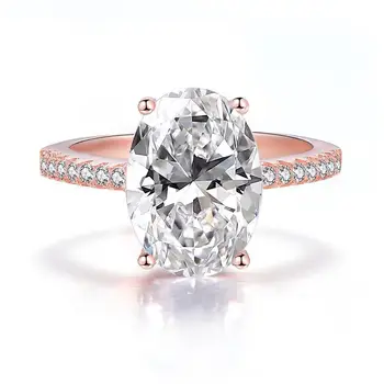 Luksus 925 Kiip Nael Ovaalne Teemant Kivi Rõngad Naiste Puuritud Valge Topaas Anillos Gemstone Kiip Pulm Ehteid Ringi