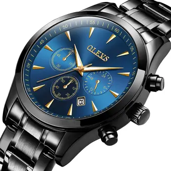 Mees Quartz Watch Terasest Bänd Meeste Watch Fashion Multi-function Kuus Nõelad Meeste Watchs 2860