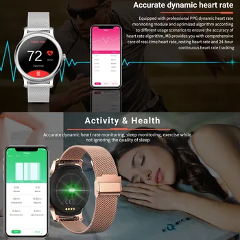 Naiste Smart Watch Bluetooth Kõne Veekindel IP67 Täielikult Puutetundlik pulsikell Fitness Tracker Nutikas Käevõru Smartwatch