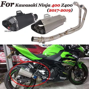 Näiteks Kawasaki Ninja400 250 300 Z400 kogu Süsteemi Mootorratta Heitgaaside Esi-Link Toru Summuti süsinikkiust Toru DB Killer
