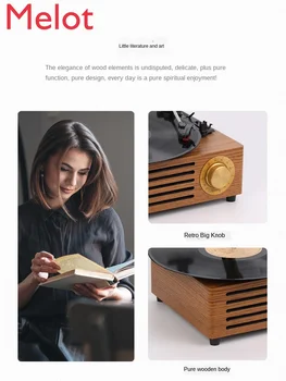 Plaadimängija Mini Phonograph Vanamoodne Retro Kodumaise Elutuba Euroopa-Stiilis Bluetooth Muusika Record Player