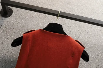 Pluss Suurus Must Punane Riided Naistele 2021 Uus Sügis-Talv Kleit Sobiks Sweatershirt Top Ja Velvetist Sundress Kahe-Osaline Komplekt Komplekt