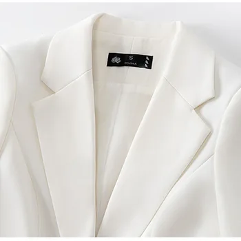 Pluss Suurus Väike Valge Ülikond 2022 Uus Elegantne Naiste Kevad-Sügis Bleiser Naiste Mood Vabaaja Office Temperament Mantel üles OK1380